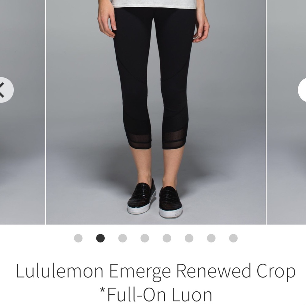 Lululemon (Full-on-Luon) Emerge Renewed Crop Sz 12